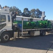 Trucks loaded and leaving for Primex field days 2019